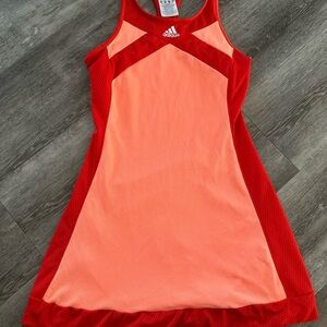 Adidas Red Mesh Athletic Top